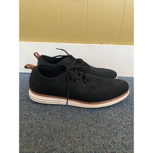 Vance Co men 13 knit outer tie up casual shoe w/memory foam insole black